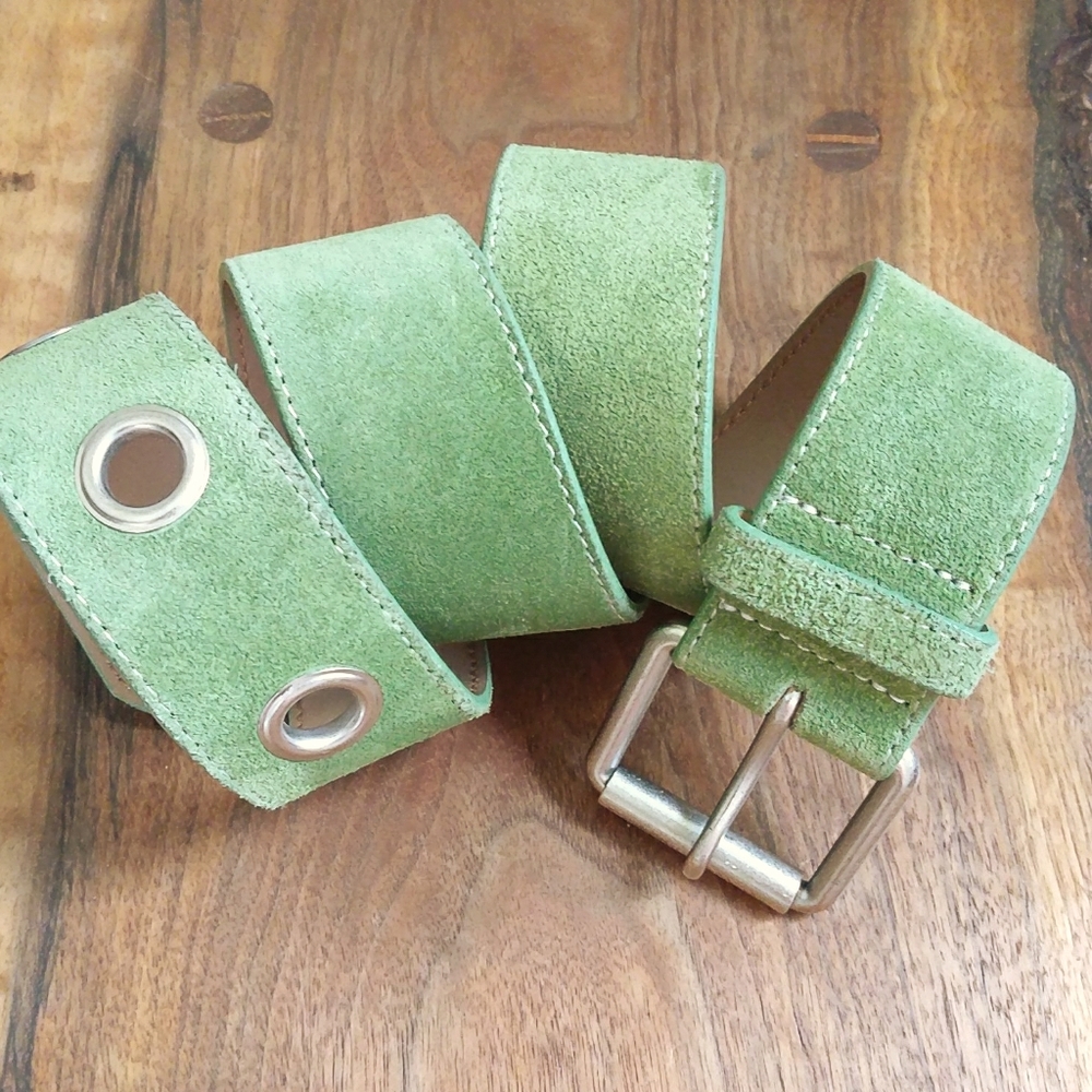 Sage Green Suede Belt